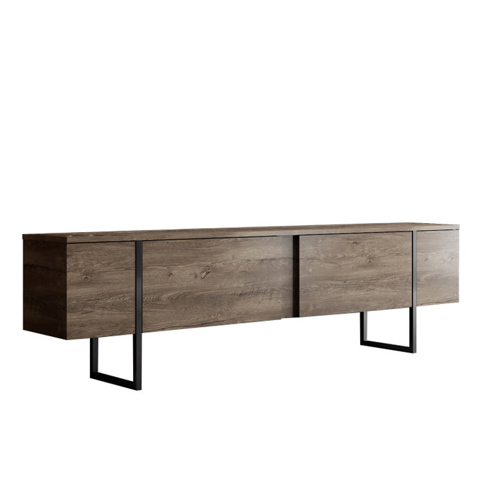 Hanah Home Soporte para TV Luxe - Nogal y Negro Hanah Home Soporte para TV Luxe - Nogal y Negro